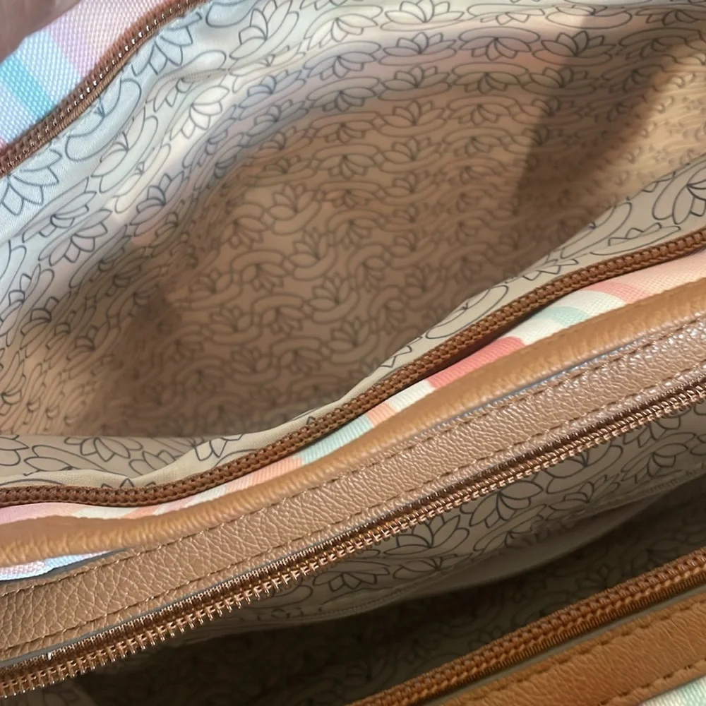 Lily Bloom NWT Painted Stripe Maggie Satchel Bag - Picture 11 of 17